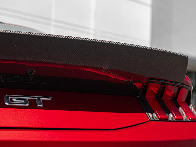 2024-UP FORD MUSTANG S650 | CARBON FIBER REAR TRUNK DUCKTAIL INTEGRATED WING SPOILER MODULE