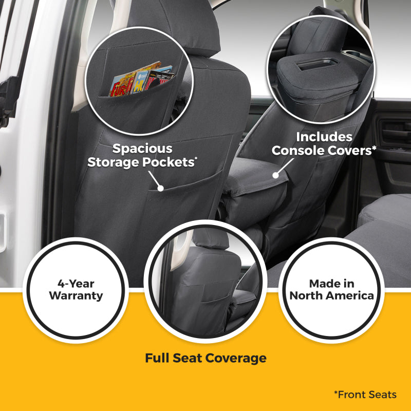 Covercraft 15-20 Ford F-150 Carhartt Super Dux PrecisionFit Custom 1st Row Seat Covers - Gravel