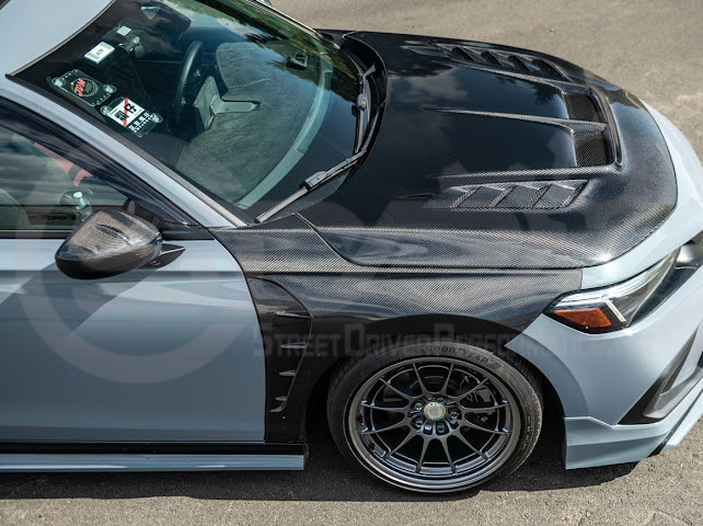 2022-UP HONDA CIVIC | JDM VARIS STYLE FRONT VENTED HOOD