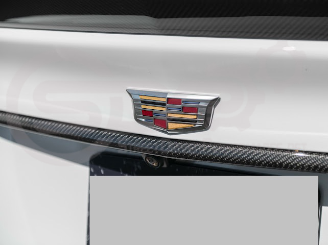 2021-Up Cadillac CT5, CT5-V, CT5-V Blackwing | Factory Style CARBON FIBER Rear Deck Lid Center Applique Trunk Insert Replacement