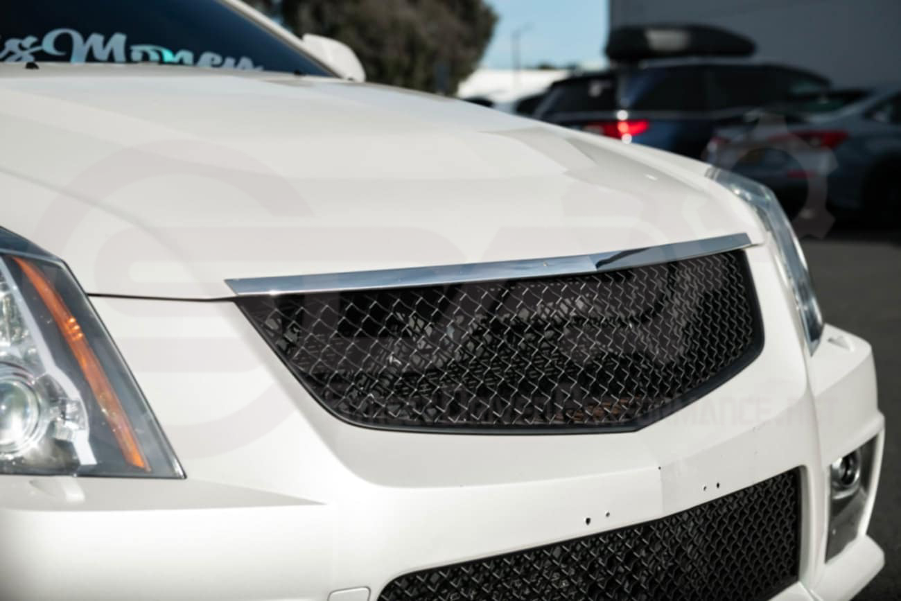 2009-2015 CTS-V V2 -  Black front grilles set (blank no emblem)