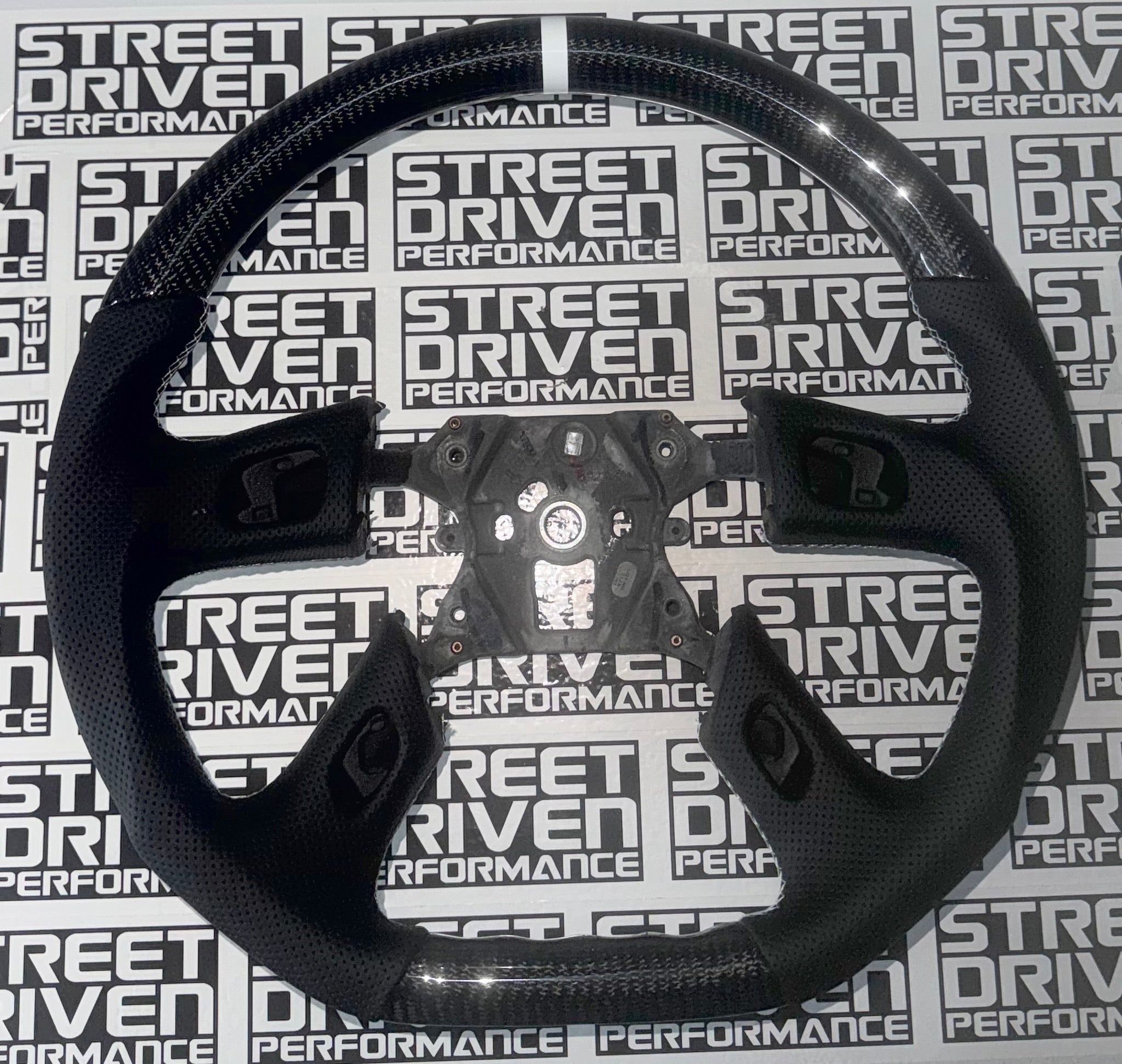 2003 - 2008 TBSS Trailblazer, Chevrolet Silverado / GMC Sierra (1500, 2500, & 3500) & H2 Hummer - Carbon Fiber / Leather Steering Wheels (IN STOCK READY TO SHIP)