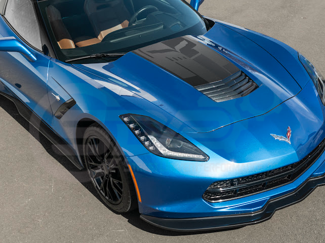 2014-2019 CORVETTE C7 BASE | JAKE SKULL LOGO HOOD VINYL DECAL STRIPE