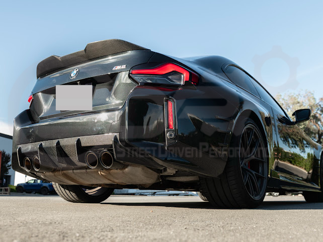 2023-UP BMW G87 M2 | FACTORY STYLE CARBON FIBER REPLACEMENT REAR BUMPER REFLECTOR TRIM PAIR