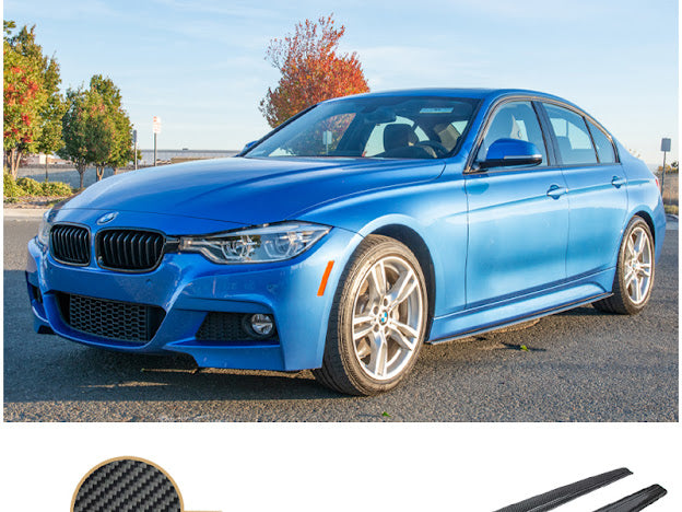 2012-2018 BMW F30 / F31 3-Series | M-Sport EXTENDED Style CARBON FIBER Side Skirts Rocker Panel Ground Effects
