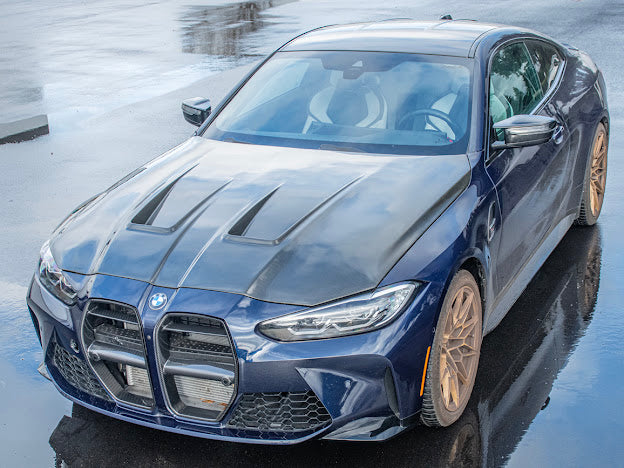 2021-UP BMW G80 M3 & G82 / G83 M4 | VORSTEINER STYLE CARBON FIBER FRONT KIDNEY GRILLE TRIM SURROUNDING INSERT (PAIR)