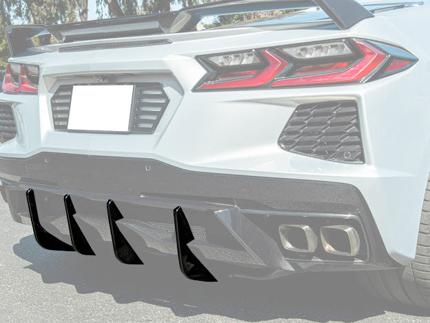 2020+ CORVETTE C8 Z51 REAR LOWER DIFFUSER FINS *ADD-ON*