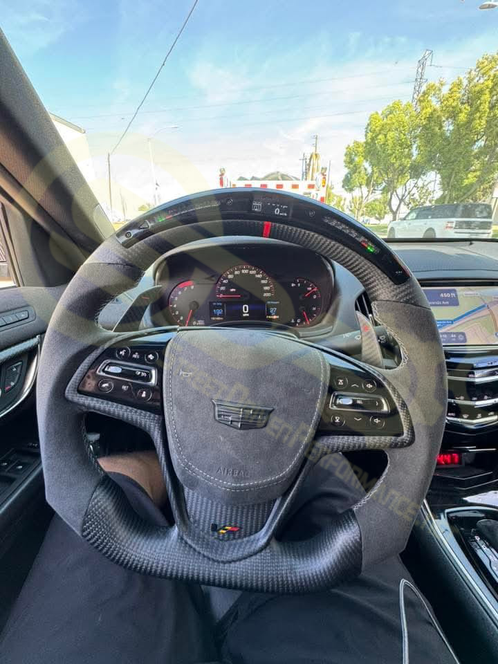 2013 - 2019 ATS & ATS-V Custom Carbon Fiber Steering Wheel with options