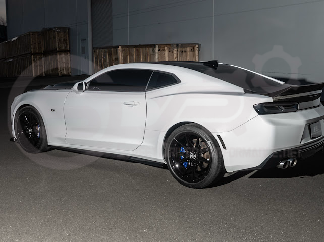 2016-2024 Camaro SS & 2019-2024 Chevrolet Camaro LT / LS / RS Models | SDP T6 Style GLOSSY BLACK Front Lip Splitter Side End Cap & Side Skirts Aero Kit