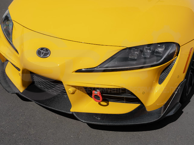 2020-Up Toyota GR Supra A90 A91 | A91 Package CARBON FIBER 3 Piece Front Bumper Lip Splitter Ground Effects