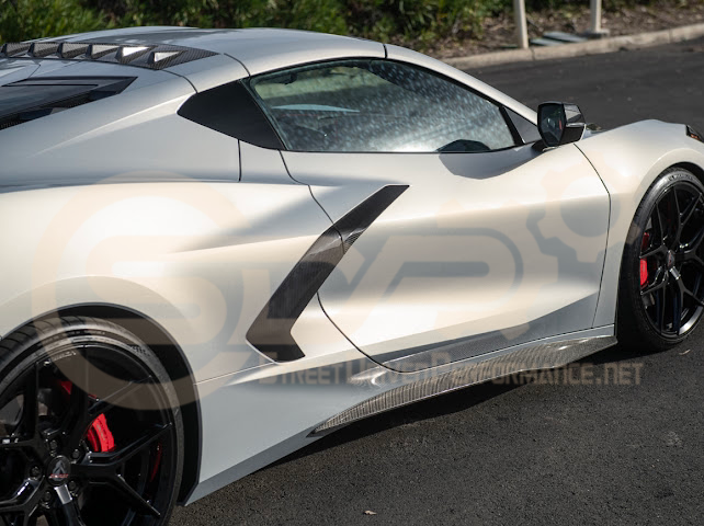 2020+ CHEVROLET CORVETTE C8 STINGRAY | Z06 PACKAGE SIDE SKIRTS ROCKER PANELS GROUND EFFECTS