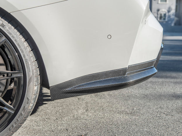 2021-Up BMW G80 M3 | Factory Style CARBON FIBER Rear Apron Lip Splitter Pair