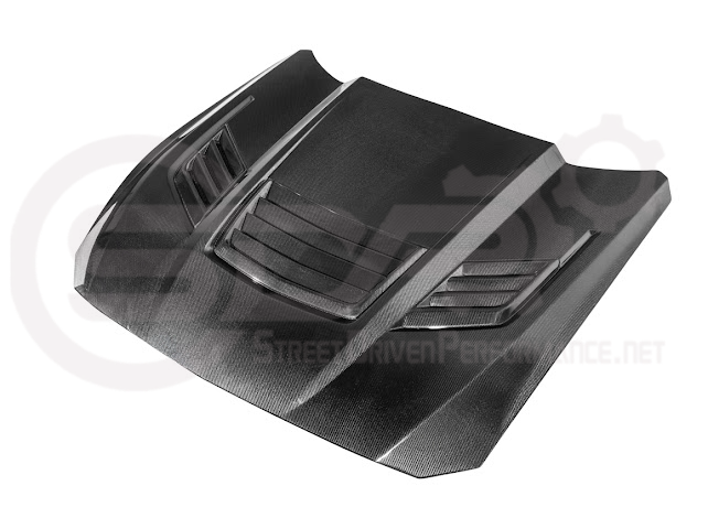 2024-UP FORD MUSTANG | SUPER SNAKE STYLE FRONT VENTED HOOD