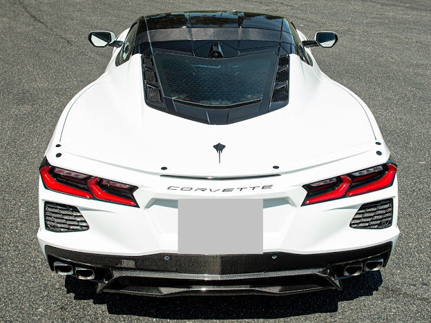 2020+ CHEVROLET CORVETTE C8 STINGRAY & Z51 | CARBON FIBER REAR GRILL TRIM COVER PAIR