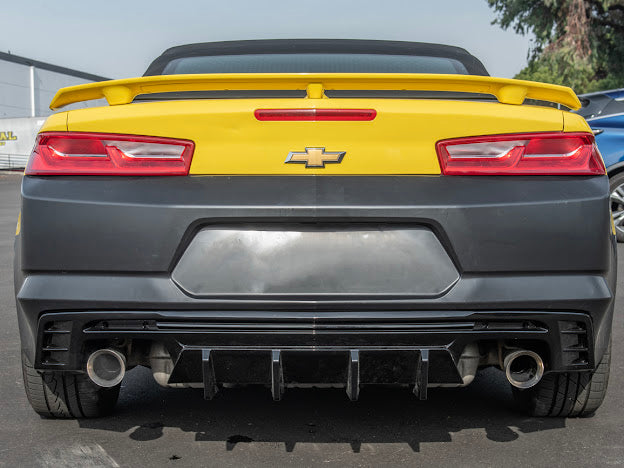 2016-Up Camaro |  Performance Track Style MATTE BLACK Rear Quad Exit Diffuser