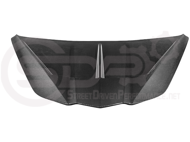 2020-PRESENT CHEVROLET CORVETTE C8 | SDP PERFORMANCE TRACK STYLE DOUBLE SIDED DRY CARBON FIBER FRONT HOOD