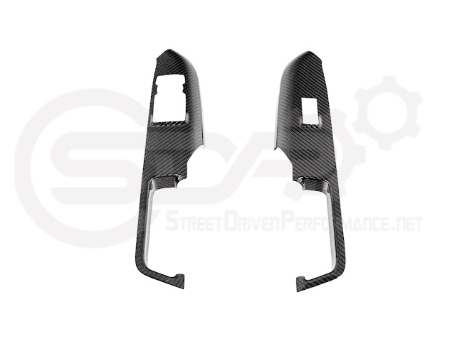 2015-2023 FORD MUSTANG S550 | CARBON FIBER SIDE DOOR GLASS LIFTING PANEL COVER TRIM