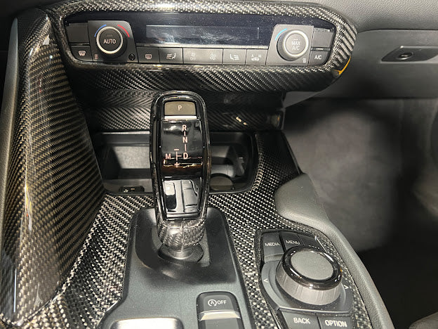2020-Up Toyota GR Supra A90 A91 |Factory Style CARBON FIBER Center Console Side Panel Gear Shift