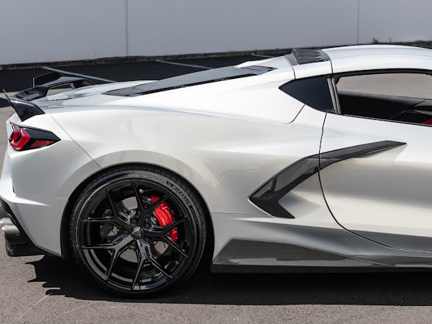 2020+ CHEVROLET CORVETTE C8 COUPE | CARBON FIBER REAR ROOF WING SPOILER VORTEX GENERATORS