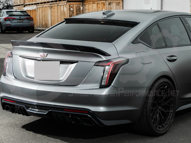 2020-Present Cadillac CT5 / CT5-V / CT5-V Blackwing | SDP Performance Style CARBON FIBER Rear Window Top Roof Spoiler Wing