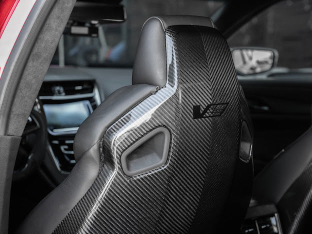 2016 - 2019 Cadillac ATS-V Sedan | Recaro Carbon Fiber Seat Rear Panel Cover Replacement (Driver and Passenger)