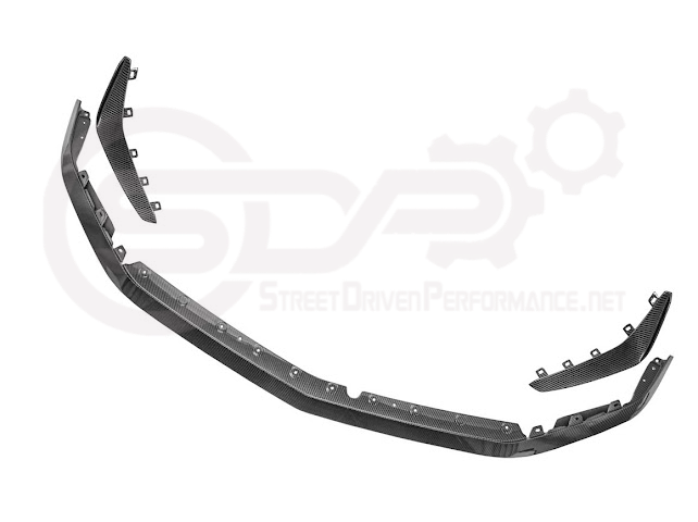 2020-UP CADILLAC CT4-V BLACKWING | CARBON FIBER FRONT LIP SPLITTER WITH CANARDS GROUND EFFECTS