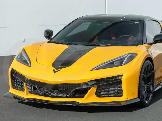2023-Up Corvette C8 Z06 | Z07 Extended Package CARBON FIBER Front Lip Splitter Ground Effects