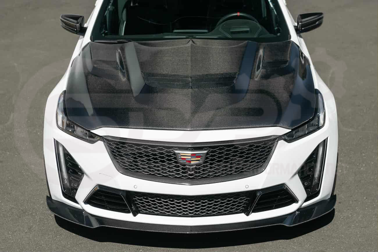 2022-2024 Cadillac CT5-V Blackwing | Factory Style Carbon Fiber Front Bumper Grille Insert Trim Surrounding Replacement (Upper and/or Lower)