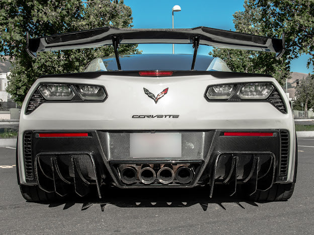 2014-2019 Corvette C7 Performance Track Style *ADD-ON* Rear Bumper Diffuser