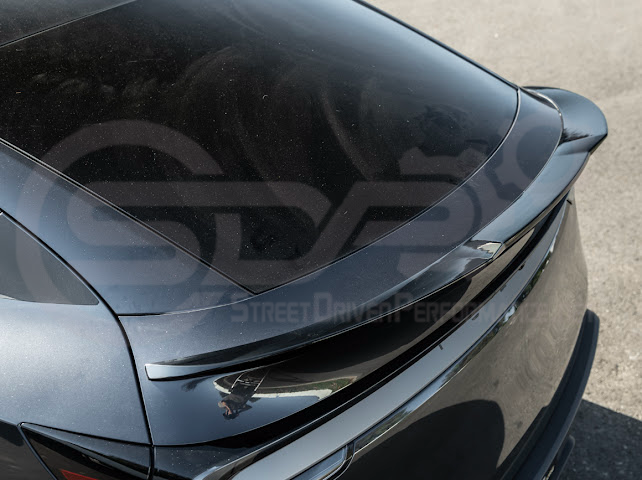 2025-UP TESLA MODEL Y | SDP TRACK STYLE GLOSS BLACK REAR TRUNK WING SPOILER