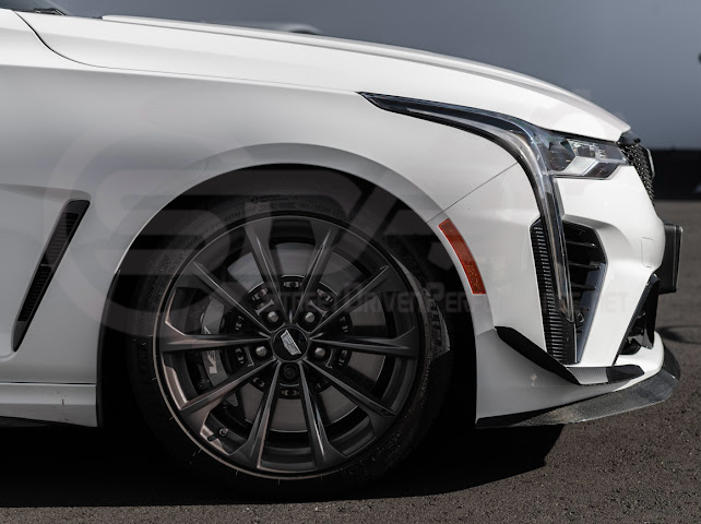 2020-UP CADILLAC CT4 BLACK WING | CARBON FIBER FRONT BUMPER CANARDS