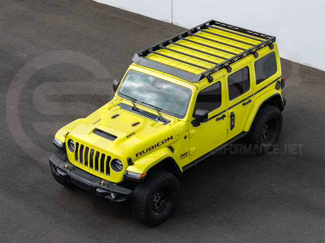 2018-UP JEEP WRANGLER JL & 2020-PRESENT JEEP GLADIATOR JT | CARBON STEEL BLACK TOP ROOF CARGO RACK (FULL & HALF LENGTH)