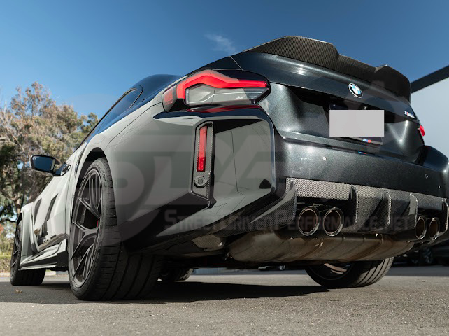2023-UP BMW G87 M2 | M-SPORT PERFORMANCE V2 STYLE CARBON FIBER REAR BUMPER DIFFUSER