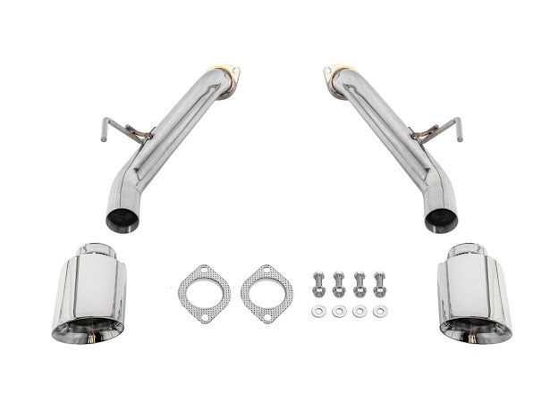 2023-PRESENT NISSAN 400Z RZ34 | MUFFLER DELETE AXLE BACK DUAL TIPS EXHAUST (CHROME OR BURNT BLUE TIPS)