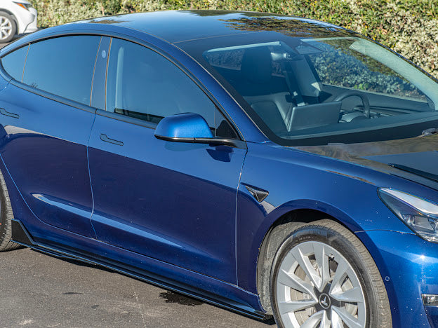 2017-UP TESLA MODEL 3 TRACK SIDE SKIRTS ROCKER PANELS GROUND EFFECTS