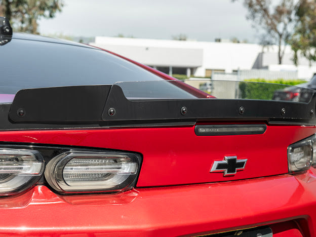 2016+ 6TH GEN CAMARO SS & ZL1 REAR WING SMOKE TINTED WICKERBILL WING SPOILER