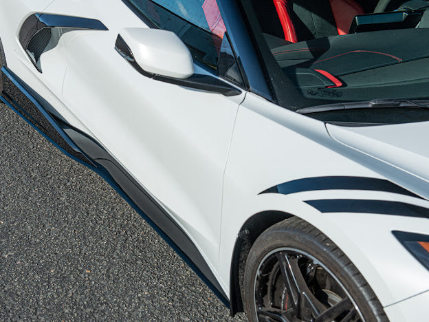 2020-PRESENT CHEVROLET CORVETTE C8 STINGRAY & Z51 | 3VM STYLE SIDE SKIRTS ROCKER PANELS GROUND EFFECTS
