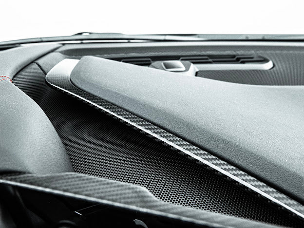 2020+ CHEVROLET CORVETTE C8 CARBON FIBER UPPER DASH PAD TRIM COVER KIT