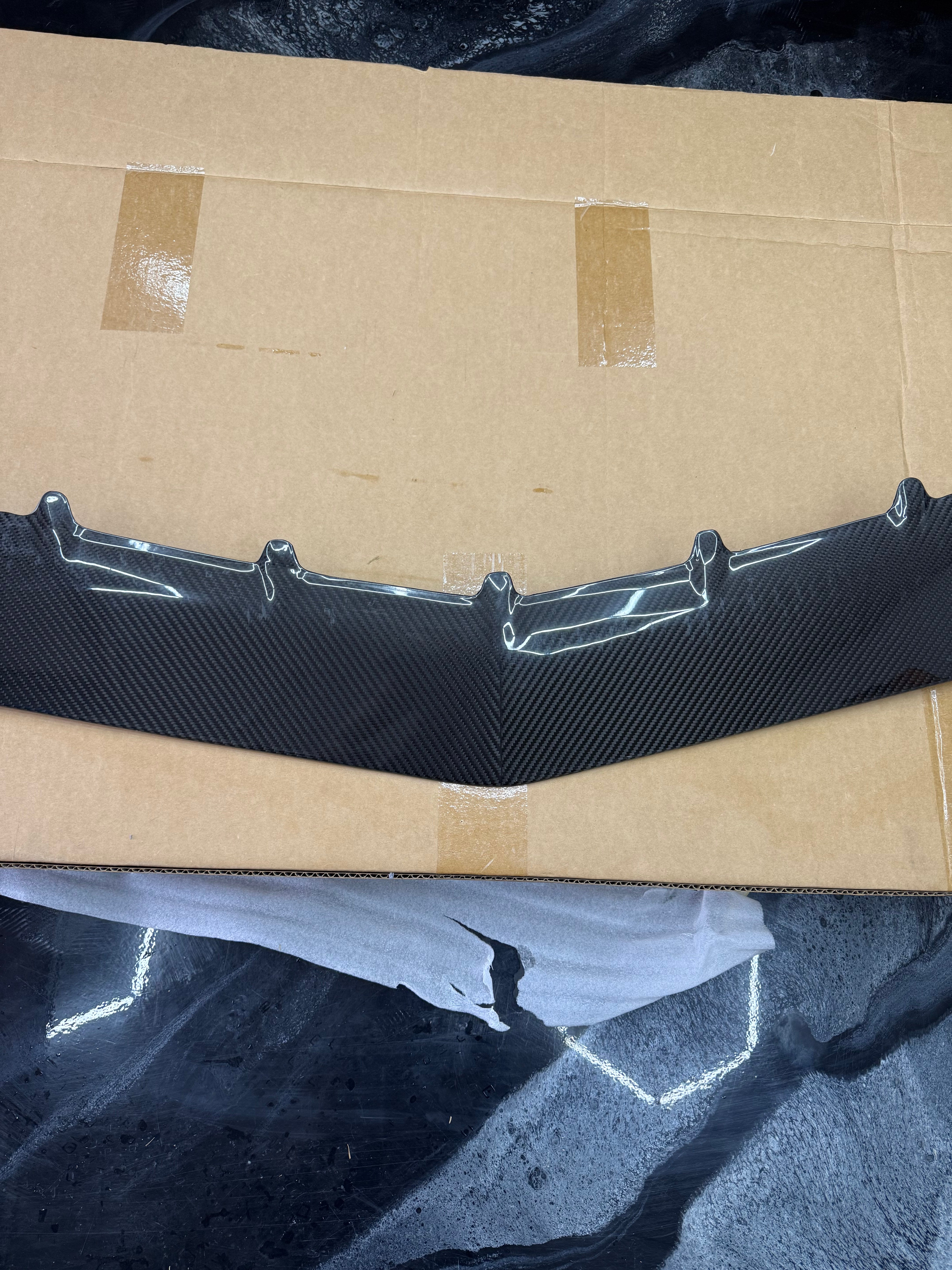 *USED* 2019 CHEVROLET CORVETTE C7 ZR1 CARBON FIBER FRONT LIP SPLITTER GROUND EFFECTS