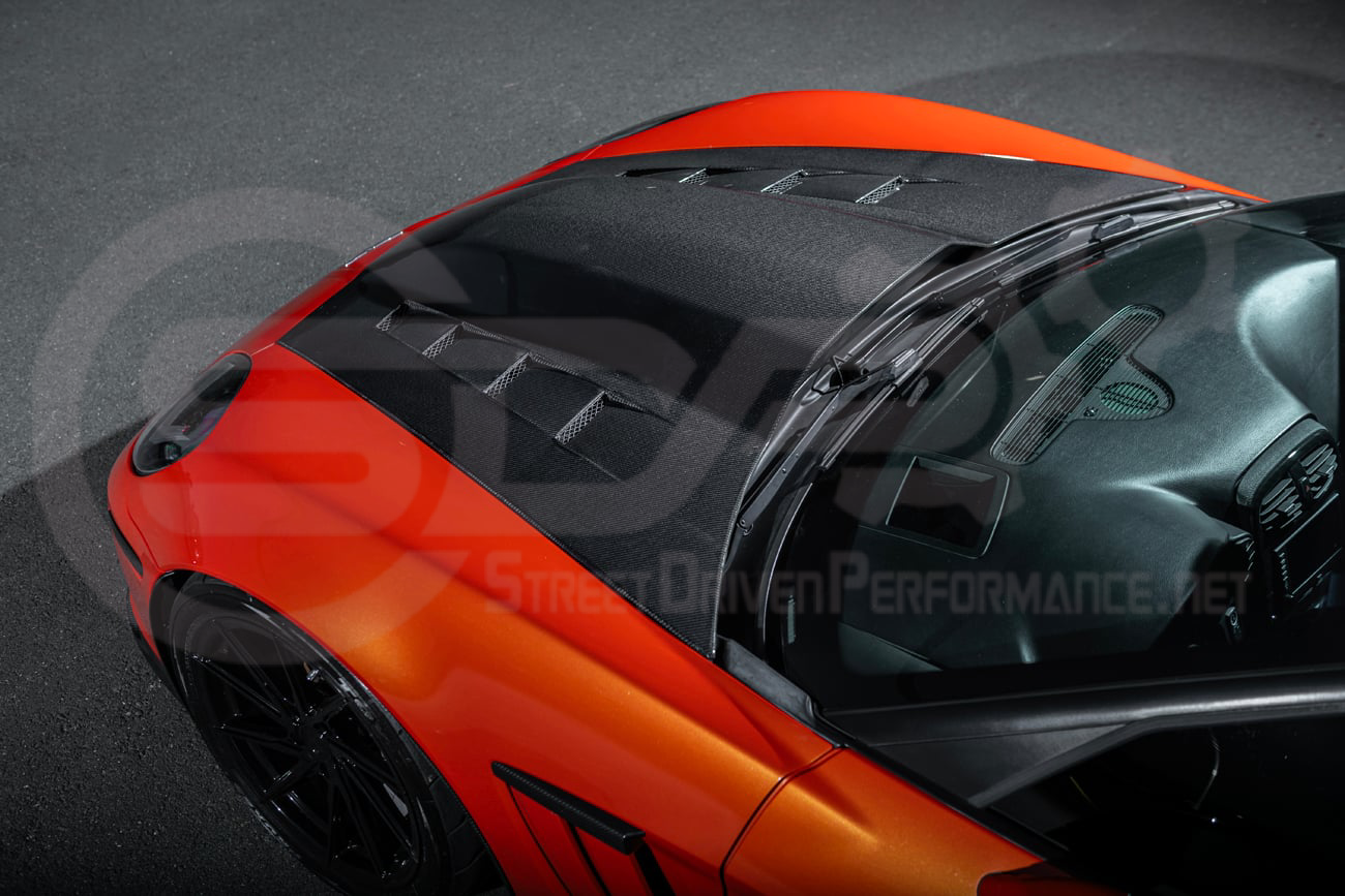 2005-2013 CHEVROLET CORVETTE C6 | SDP PERFORMANCE STYLE CARBON FIBER VENTED COWL HOOD