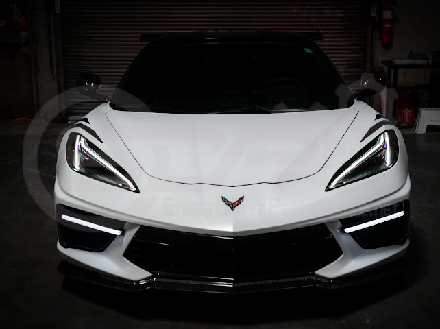 2020-UP CORVETTE C8 STINGRAY & Z51 | SEQUENTIAL FRONT GRILLE LED DRL LIGHT BAR BEZEL INSERTS PAIR