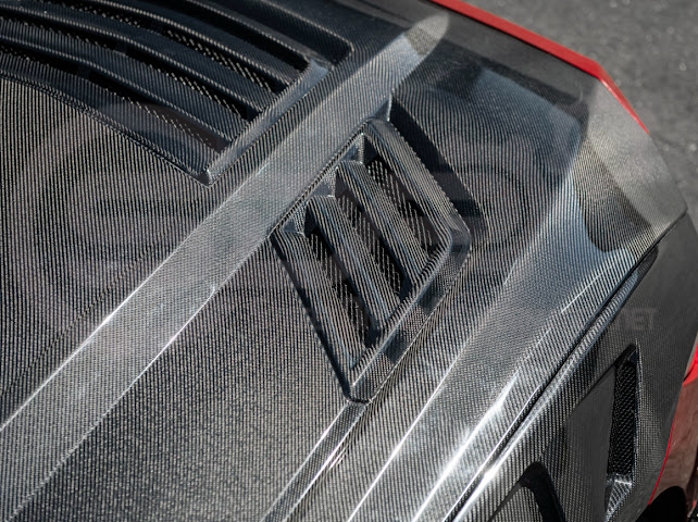 2024-UP FORD MUSTANG | SUPER SNAKE STYLE FRONT VENTED HOOD