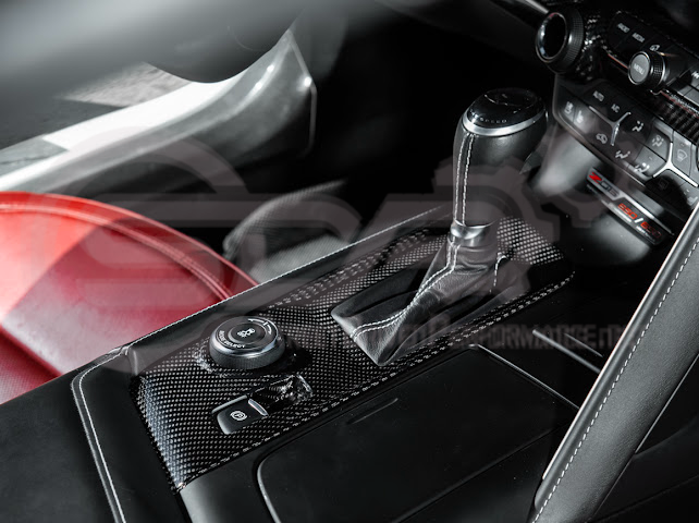2014-2019 CHEVROLET CORVETTE C7 | FACTORY STYLE DRY CARBON FIBER CENTER CONSOLE SHIFTER TRIM PLATE COVER OVERLAY