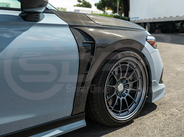 2022-UP HONDA CIVIC | JDM VARIS STYLE FRONT VENTED HOOD