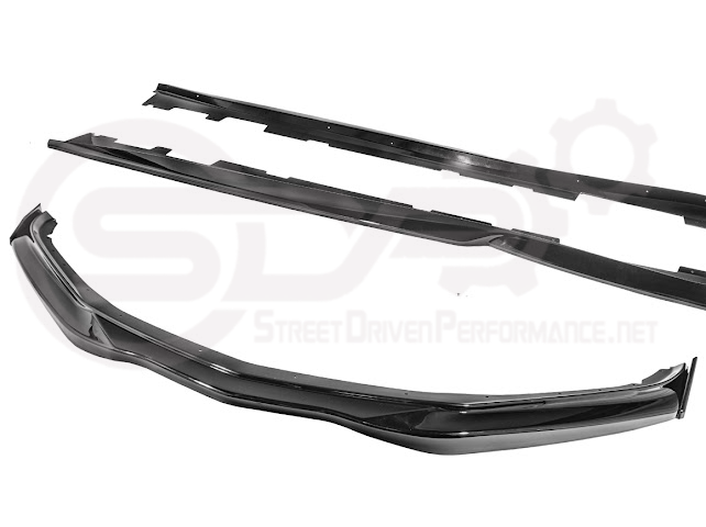 2016-2024 Camaro SS & 2019-2024 Chevrolet Camaro LT / LS / RS Models | SDP T6 Style GLOSSY BLACK Front Lip Splitter Side End Cap & Side Skirts Aero Kit