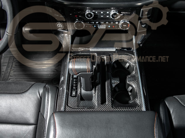 2021-UP FORD F-150 | FACTORY STYLE CARBON FIBER CENTER CONTROL GEAR SHIFT PANEL COVER