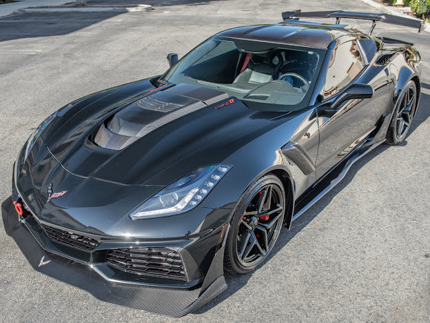 2019 CHEVROLET CORVETTE C7 ZR1 CARBON FIBER HOOD VENT COWL LOUVER