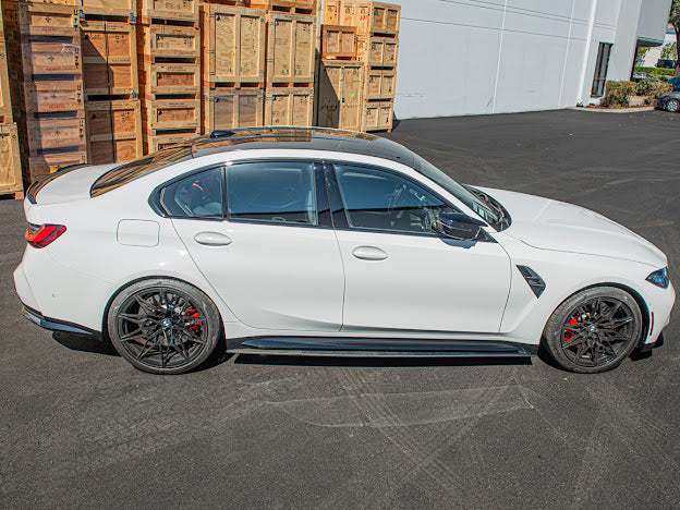 2021-Up BMW G80 M3 | M-Performance CARBON FIBER *ADD-ON* Side Skirts Extension Rocker Panel Ground Effects