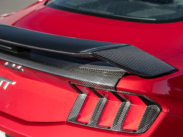 2024-Up Ford Mustang S650 | GT Style CARBON FIBER Rear Trunk Lid Wing & Spoiler Panel