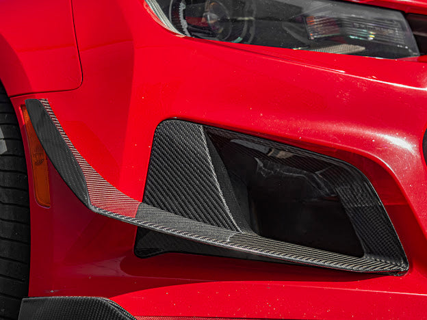 2017-UP CAMARO ZL1 1LE FRONT AIR DUCT BEZELS & CANARDS DIVE PLANES